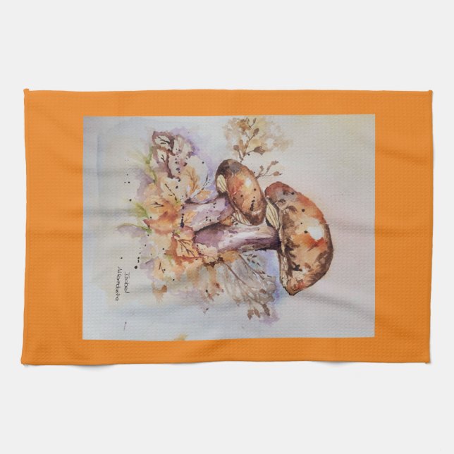 Farbige Herbstfarben Geschirrtuch (Horizontal)