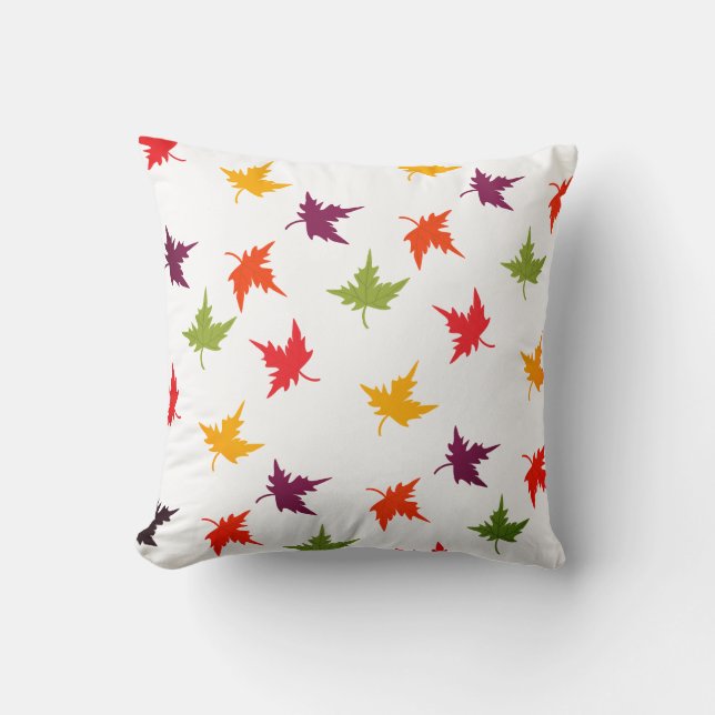 Farbige Herbstlaub Herbst Rot Gelb Lila Kissen (Vorderseite)
