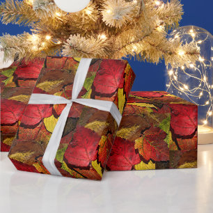 Farbige Herbstlaube, die Papier umblättern Geschenkpapier