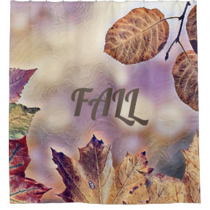 Farbige Herbstlaube mit Herbstfarben Aquarell Duschvorhang