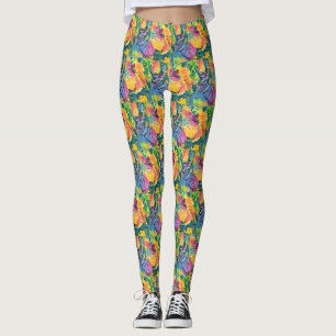 Farbige Herbstlaube mit Herbstfarben Aquarell Leggings