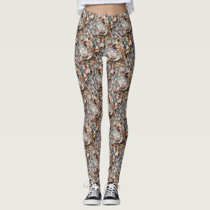 Farbige Herbstlaube mit Herbstfarben Aquarell Leggings