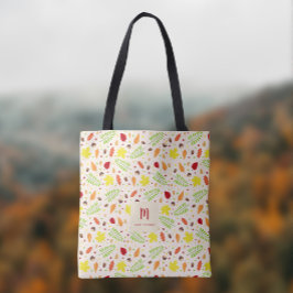 Farbige Herbstlaube mit individuelle Name Tasche