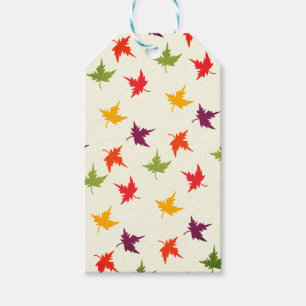 Farbige Herbstlaube Muster Herbstleaf Geschenkanhänger