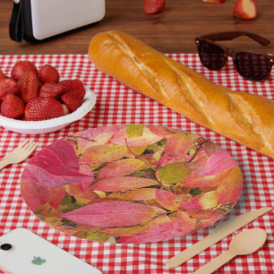 Farbige Herbstlaube Pappteller