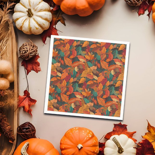 Farbige Herbstlaube Serviette (Von Creator hochgeladen)