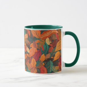 Farbige Herbstlaube Tasse