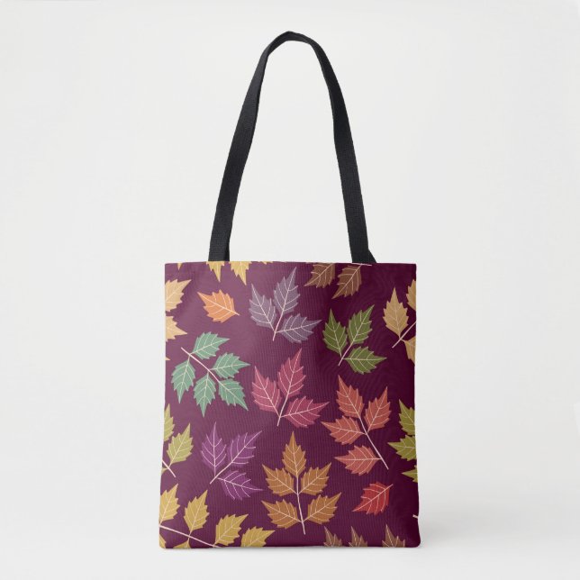 Farbige Herbstleaf Tote Tasche (Vorderseite)