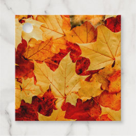 Farbige Herbstleaves Fotografie Geschenkanhänger