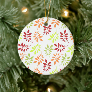 Farbige Herbstreben in warmen Tönen Keramik Ornament