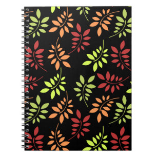 Farbige Herbstreben in warmen Tones-Notebooks Notizblock
