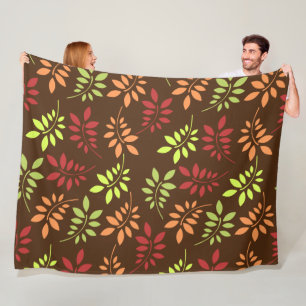Farbige Herbstreben in warmer Fleece Blanke