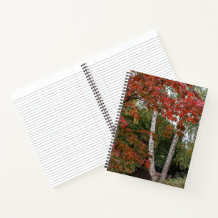 Farbige Herbstsaison-Blätter Notizbuch