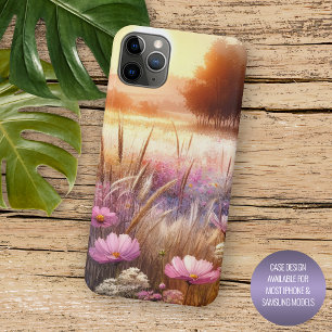 Farbige Herbstsaison-Sonnenuntergangs-Blumen-Water Case-Mate iPhone Hülle