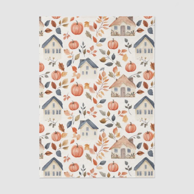 Farbige Herbstthemen Seidenpapier (Vorderseite)