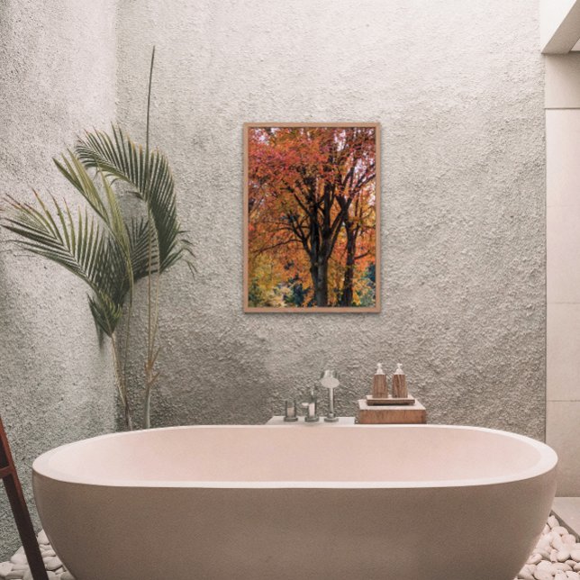 Farbige Herbstverlässe fotografisch Fotodruck (In Situ Framed)