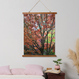 Farbige Herbstverlässe fotografisch Wandteppich Mit Holzrahmen