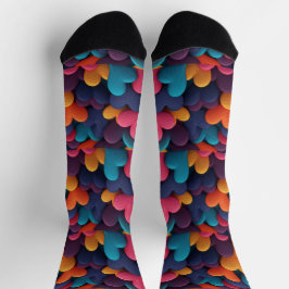 Farbige Herzen mit Texturen Socken