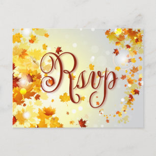 Farbige Hochzeit im Herbst UAWG Postkarten Herbstb