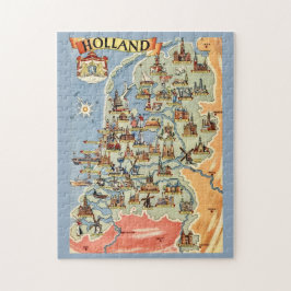 Farbige Holland-Karte