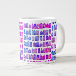 Farbige Holländische Häuser Amsterdam Muster Lil Jumbo-Tasse