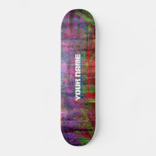 Farbige Holzmaserung #2 Skateboard