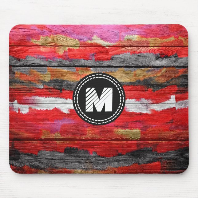 Farbige Holztäfelungen #4 Mousepad (Vorne)
