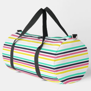 Farbige horizontale Streifen Duffle Bag