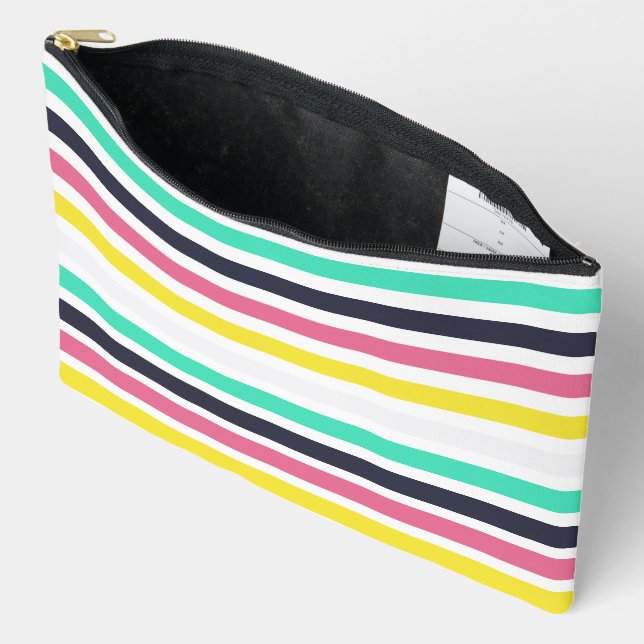 Farbige horizontale Streifen/ große Zubehörteile n Zubehörtasche (Offen)