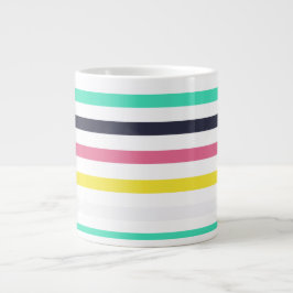 Farbige horizontale Streifen Jumbo-Tasse
