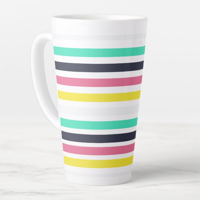 Farbige horizontale Streifen Milchtasse (Linke Ecke)