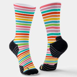 Farbige horizontale Streifen Socken