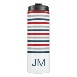 Farbige horizontale Streifen Thermosbecher