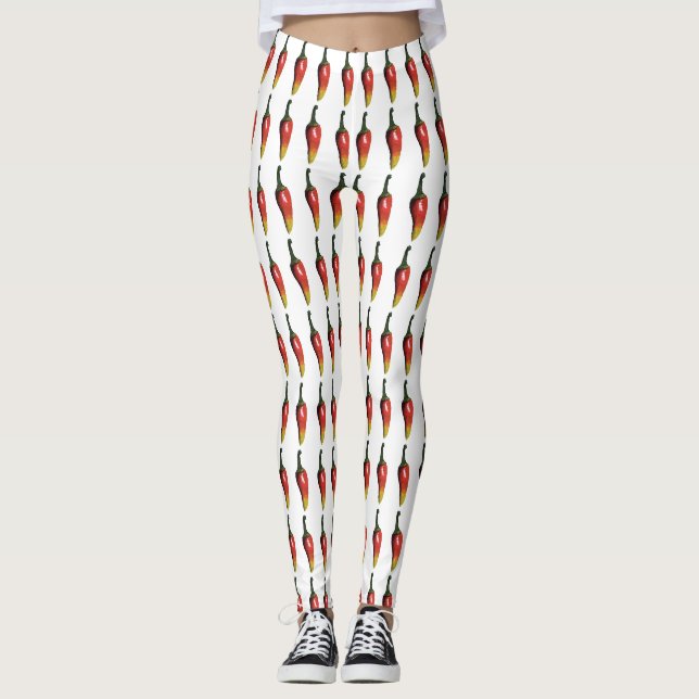 Farbige Hot Paprikaschoten nach Maß Leggings (Vorderseite)