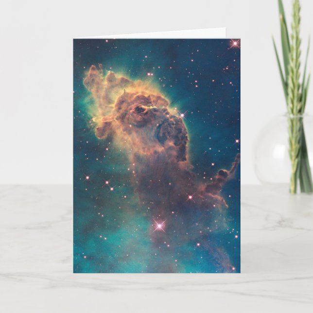 Farbige Hubble-Weltraumteleskop Carina Nebula Post Karte (Vorderseite)