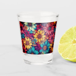 Farbige Hübsche Abstrakte Blüte #33 - Schnapsglas