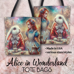 Farbige Hübsche Alice Im Wunderland Kaninchen Tee Tasche