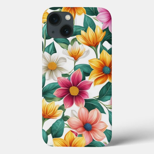 Farbige Hübsche Blume Frühlingsblumen Wildblumen Case-Mate iPhone Hülle (Rückseite)