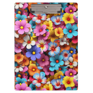 Farbige Hübsche Blume Muster-20240 Klemmbrett