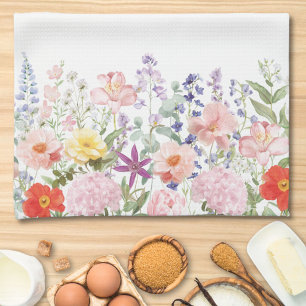 Farbige Hübsche Blumen Florale Gärten Personalisie Geschirrtuch