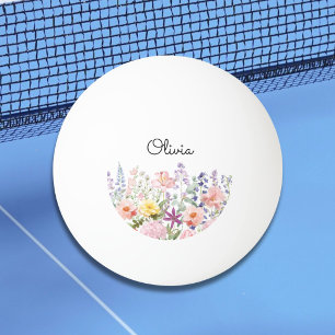 Farbige Hübsche Blumen Florales Garten Personalisi Tischtennisball