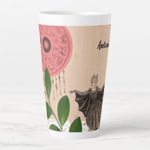 Farbige Hübsche Moderne Hexe Weiblich Vintage Einz Milchtasse