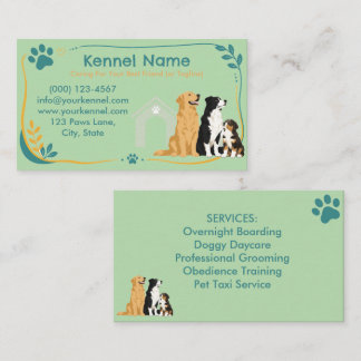 Farbige Hundezucht individuell anpassbar Visitenkarte
