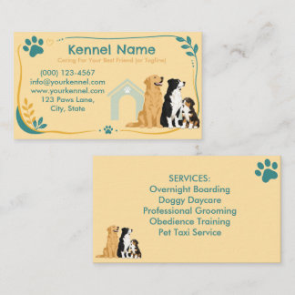 Farbige Hundezucht individuell anpassbar Visitenkarte