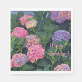 Farbige Hydrangeas Serviette