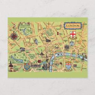 Farbige illustrierte Karte von London England