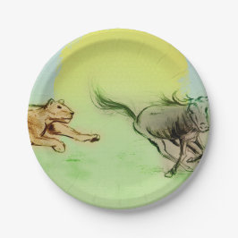 Farbige illustrierte Papierplatte - Chase Pappteller