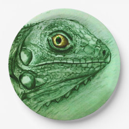 Farbige illustrierte Papiertüte - Iguana Pappteller