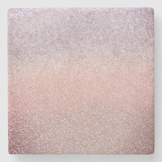 Farbige Imitat Glitzer Funkelnd rosa Steinuntersetzer (Vorderseite)