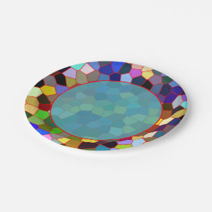 Farbige Imitate gestanzter Glass-Look Pappteller